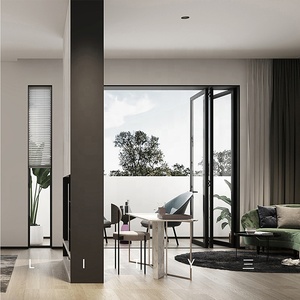 Porte pliante en aluminium pour l'extérieur de l'usine Veilon, porte pliante en verre - Product Image 2