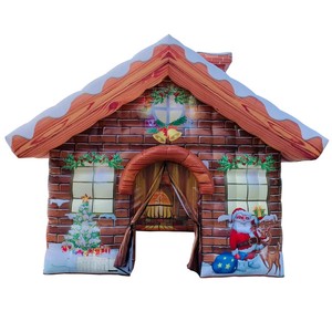 Tente d'atelier du Père Noël gonflable pour l'intérieur et l'extérieur, maison de jeu gonflable sur le thème de Noël avec toit enneigé, PVC robuste - Product Image 2
