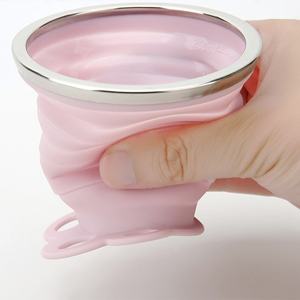 Vaso de Agua Plegable de Silicona Reutilizable Portátil de 270 ml al por Mayor para Acampar y Viajar al Aire Libre - Product Image 4