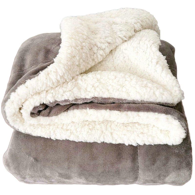 Super Soft Thick Red Sherpa Fleece Disposable Inflatable Therapeutic Christmas Large Size Keep Warm Blanket Four Resin Frame