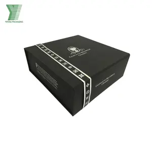Пользовательские ручной работы Черная Роскошная бумажная картонная коробка шоколадный батончик подарочная упаковка пустая коробка для шоколада