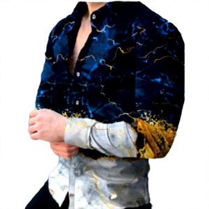 เสื้อเชิ้ตผู้ชายพิมพ์ลายวินเทจ แขนยาว กระดุมแถวเดียว สไตล์ลำลอง ผ้าทวิลล์กันยับ ระบายอากาศได้ดี ผลิตจากโพลีเอสเตอร์ 100% สำหรับฤดูใบไม้ผลิ - Product Image 3