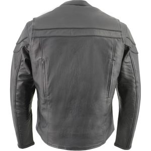 2025 veste en cuir croisé de scooter sportif pour hommes LKM1725 pour les vêtements de moto et de course automobile - Product Image 4