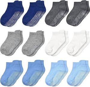 Calcetines antideslizantes para bebés, calcetines atléticos antideslizantes para niños y niñas, calcetines de verano de punto - Product Image 4