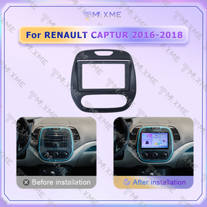 Cornice per Autoradio e Navigatore per <span class=keywords><strong>RENAULT</strong></span> <span class=keywords><strong>CAPTUR</strong></span> 2016-2018, 9 Pollici, Nero Lucido, per Aria Condizionata Automatica - Product Image 3