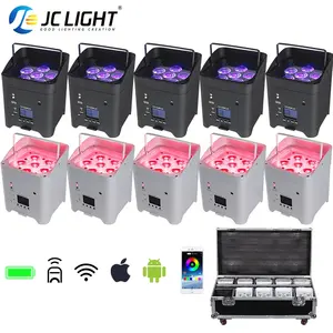 JCLIGHT 6x18w Batterie LED Par Powered Uplights Dmx Control Hochzeits bühne 6 in1 Uplight Wireless Par Light