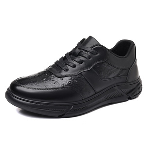 Nouveaux Mocassins de Ville Légers pour Hommes en PU, Motif Imprimé Autruche, Chaussures de Bureau et Professionnelles à Enfiler - Product Image 1