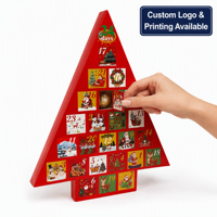 Individueller Adventskalender Leere Luxus-Karton-Geschenkverpackung für Kosmetik Countdown Weihnachts-Adventskalender-Box