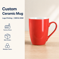 Mug en céramique personnalisé avec logo, 320 ml, finition brillante, 15 couleurs, mug vierge pour sublimation, style nordique, cadeau promotionnel, vente en gros, OEM, ODM