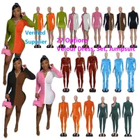 27 seçeneği özel 2022 sonbahar güz kadife elbise Bodycon yeni varış 2022 Casual kadın kadife uzun kollu zarif günlük elbiseler