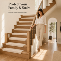 Premium Bullnose Stair Carpet Treads Anti-Skid Self-Adhesive Step Mats Durable Medium Pile Area Rug for Home Hotel Stairs