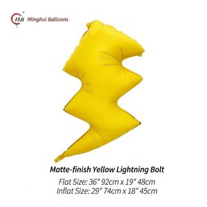 Anime Foil Balloons Pikachu Charmander Pokeball Lightning Shape Mylar Balloon Kids <strong>Birthday</strong> Party <strong>Decor</strong> Balloon - Product Image 4
