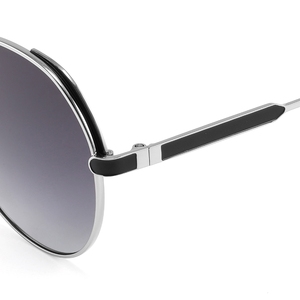 Gafas de sol tipo ojo de gato para mujer, lentes degradadas con montura completa, montura de oro rosa, detalles en azul, protección UV - Product Image 4