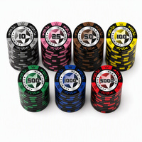 Jetons de poker en céramique personnalisés, motif floral en relief ou en creux, 10g 12g, logo personnalisé, vente en gros, jeu de société professionnel, 39mm