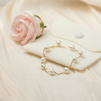 Pulsera de Lujo Hecha a Mano con Eslabones de Oro Sólido de 18K y Perlas Akoya, Joyería Fina Personalizada de Grado AAAAA