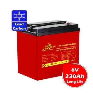 CSBattery 6V 230ah <span class=keywords><strong>Precio</strong></span> de fábrica Batería de carbono de plomo para iluminación de emergencia/Generador solar/Bombas centrífugas/Camión/Amy - Product Image 1