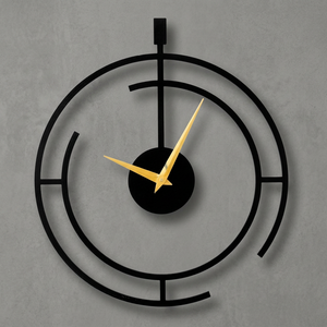 Reloj de Pared Redondo Minimalista de Metal, Diseño Geométrico Abstracto, Reloj Analógico de Cuarzo Silencioso para Colgar en la Sala de Estar - Product Image 6