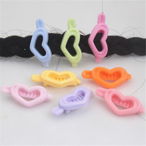 1 Sac de Pinces à Cheveux Coréennes Mini en Plastique en Forme de Cœur, Style Frais et Doux, pour Enfants et Femmes, Accessoires Capillaires Ludiques - Product Image 1