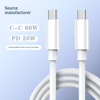 Kabel Pengisian Cepat PD 60W 27W USB-C ke Type-C untuk Aksesoris Ponsel dengan Transfer Data untuk iPhone Samsung Android IOS