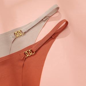 Vente en gros de sous-vêtements féminins sans couture coupés au laser, en une seule pièce, en soie glacée, tangas, culottes invisibles pour femmes, G-strings, Tangas De Mujer - Product Image 5