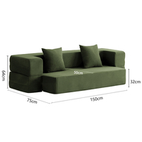 OEM Vakuumkomprimiertes Schwammsofa 1-Sitzer Modulares Ecksofa Luxus Gerades Schlafsofa Wohnzimmer