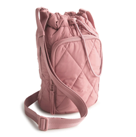 Sac bandoulière pour bouteille d'eau matelassée en diamant