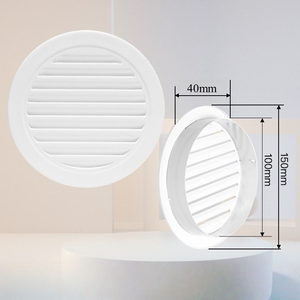 <span class=keywords><strong>Grille</strong></span> de fenêtre moderne en aluminium circulaire étanche à la pluie Louvre Wind Cap Villa Attic Ventilation Hole Port d'échappement pour Wind Exhaust - Product Image 4