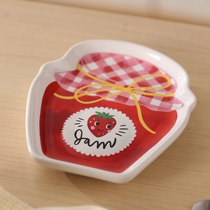 Plato de Cerámica con Forma de Pan Irregular, Diseño Creativo con Pintura Subesmaltada, Ideal para Postres, Té de la Tarde, Regalo - Product Image 3