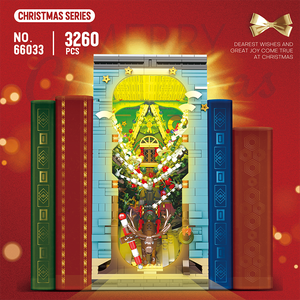 Collection de Noël édition livre vue sur la rue blocs de construction éducatifs assemblage ornement de bureau cadeau pour filles garçons - Product Image 4