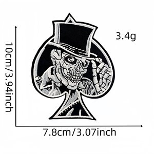 Punk các bản vá lỗi cho quần áo T-shirt Twin đỉnh vá dán nhiệt Áo khoác sọc thêu vá sọ Biker huy hiệu trên quần áo - Product Image 2