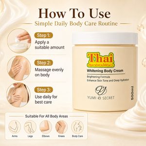 Crème Éclaircissante <span class=keywords><strong>Visage</strong></span> et Corps OEM Thaïlandaise Effet Perle, Vitamine C et Niacinamide, Hydratation Longue Durée pour Peaux Noires – Offre Spéciale - Product Image 4