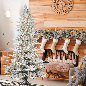 <span class=keywords><strong>Albero</strong></span> di Natale Artificiale Moderno Pre-Illuminato, <span class=keywords><strong>Grande</strong></span>, Bianco Neve, Effetto Innevato, Produzione Cinese, Vendita all'Ingrosso - Product Image 1