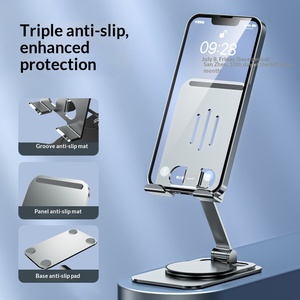 Soporte de Teléfono de Aleación de Aluminio, Soporte de Escritorio para Teléfono, Plegable, Portátil, Soporte de Metal para Tablet - Product Image 3