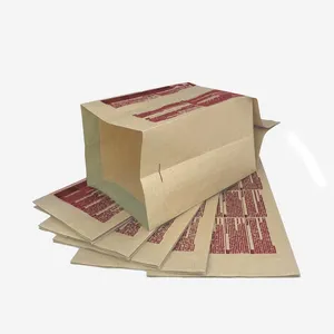 Magazzino di fabbrica i più venduti sacchetti di Popcorn in Microvawe di carta Kraft marrone di alta qualità 285x140x100mm per imballaggi alimentari