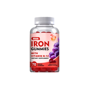 Gummies de fer à marque privée avec zinc, niacine et folate – Complément alimentaire pour adultes – Gummies de fer 18 mg - Product Image 1