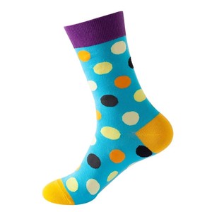 C042602TM <span class=keywords><strong>Calcetines</strong></span> de algodón con estampado de lunares, exquisitos y novedosos, <span class=keywords><strong>calcetines</strong></span> cómodos y suaves para hombre con cuello redondo. - Product Image 5