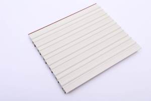 Panneaux muraux pelables et collants à grain de <span class=keywords><strong>bois</strong></span> PVC WPC mur cannelé pour la décoration intérieure extérieure matière plastique étanche - Product Image 2