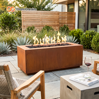 Brasero au gaz en acier Corten pour jardin, chauffage au propane pour terrasse et extérieur
