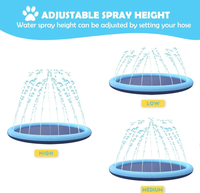 Tapis de jeu et de refroidissement pour animaux de compagnie, gonflable, avec pulvérisation d'eau, pour piscine, baignoire d'été rafraîchissante pour chiens et enfants