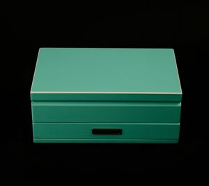 High Gloss Lacquered Wooden Jewelry <b>Box</b> Organizer, Large Jewelries Storage Holder With Mirror <b>Earring</b> Necklace Bracelet - Product Image 4