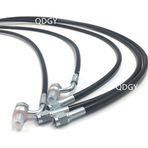 Tuyau de frein en PTFE recouvert de tresse en acier inoxydable, avec protection en vinyle noir, embout femelle à sertir, 18 pouces, 24 pouces, -3 - Product Image 1