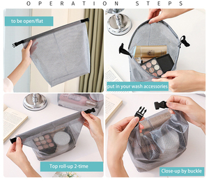 <strong>Personalised</strong> <strong>Wash</strong> <strong>Bag</strong> for Travel,Waterproof Toiletry <strong>Bag</strong> for <strong>Men</strong> and Women,PVC Mesh Toiletry Kit - Product Image 2