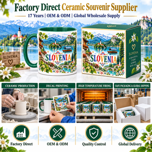 Taza de Cerámica de Recuerdo de Eslovenia con Diseño del Lago <span class=keywords><strong>Bled</strong></span>, Caja de Regalo, Taza de Porcelana Personalizada con Monumentos, Proveedor Mayorista ODM - Product Image 6