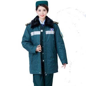 Manteau d'<span class=keywords><strong>urgence</strong></span> <span class=keywords><strong>en</strong></span> tissu Dobby de coton fourni par le fabricant, 120 grammes, vêtement d'hiver, usage <span class=keywords><strong>en</strong></span> USI/URG, uniforme unisexe pour infirmières et médecins - Product Image 4