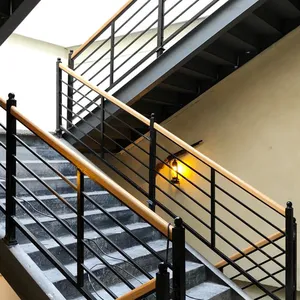 Modern stainless steel glass railing for stairs/ stainless steel stair handrail manufacturer
