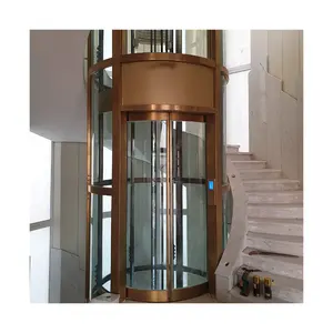 מעליות זכוכית עגולות עיצוב מקורי מעלית עגול מעלית 450 ק "ג