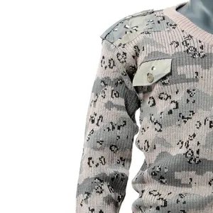Mil Standard Kampf Pullover taktische Pullover Tarn mit gestrickter Wolle Acryl V-Ausschnitt Tarnpullover