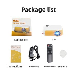 Mini vidéoprojecteur <span class=keywords><strong>LED</strong></span> CRT portable pour usage extérieur avec courte focale pour home cinéma et haut-parleurs intégrés - Product Image 4