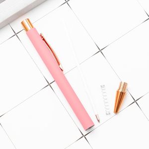 New 2023 Press Spray Rubber Metal Ballpoint <b>Pen</b> With Wholesale Customized Logo Printable Office Stationery Student Advertising - Product Image 5
