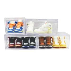 Móc Khóa Cao Su Cho Giày Bóng Rổ Mini 3D Bán Sỉ Tùy Chỉnh Móc Chìa Khóa Pvc Móc Chìa Khóa Cho Giày Sneaker Với Hộp Giày Trong Suốt